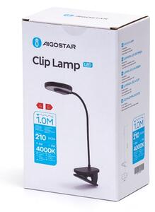 Lampă LED reîncărcabilă dimabilă de masă cu clemă Aigostar LED/2,5W/5V 1800mAh negru