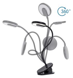 Lampă LED reîncărcabilă dimabilă de masă cu clemă Aigostar LED/2,5W/5V 1800mAh negru