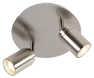Spotlight modern pentru baie din oțel cu 2 lumini IP44 - Ducha