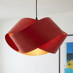 LZF LAMPS Nut lampă suspendată, roșu, reglabil, Roșu, Camera de zi / sufragerie, Lemn, Design