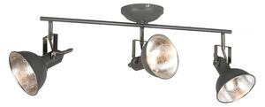 Spotlight industrial antracit rotativ și rabatabil cu 3 lumini - Tommy