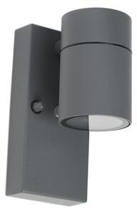 Aplică de perete exterioară antracit IP44 cu senzor crepuscular - Solo