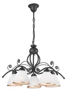 Candelabru pe lanț RETRO II, 5x E27/60W/230V, antracit
