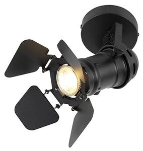 Spotlight industrial de studio negru GU10 cu clapete - Movie