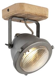 Spotlight industrial din oțel cu lemn inclinabil - Emado