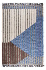 Covor albastru/maro din bumbac 160x230 cm Hampton – Dutchbone