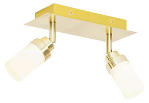 Spotlight modern pentru baie din alamă cu 2 lumini IP44 - Japie