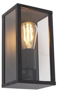 Lampa de perete inteligentă neagră 26 cm IP44 incl. WiFi ST64 - Charlois