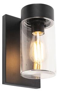 Lampă de perete inteligentă de exterior neagră IP44 incl. WiFi ST64 - Jarra
