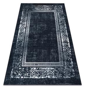 ANDRE 1010 covor lavabil Cadru vintage anti-alunecare - negru si alb