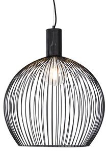 Lampă suspendată rotundă inteligentă neagră 50 cm incl. Wifi G95 - Dos