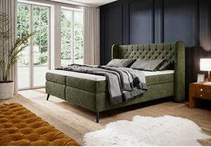 Pat boxspring MADISON 160x200, stofa buclata verde - Now or Never 38