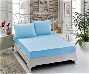 Set pentru pat Kotonia Home husa cu elastic + 2 fete perna 50×70 cm – Jersey,100% bumbac, pentru saltea 180×200+20 cm - Roz