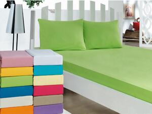 Set pentru pat Kotonia Home husa cu elastic + 2 fete perna 50×70 cm – Jersey,100% bumbac, pentru saltea 160×200+20 cm - Lila