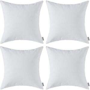 Set 4 fete de perne decorative, de exterior, impermeabile, canapea, 40 x 40 cm, alb murdar