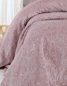 Set Cuvertură de pat extralarge Royal Home cu dantelă, 6 piese - Roz ars
