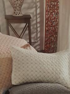 Cuvertura cu fete de perna, matlasate prin brodare Royal Home Butterfly - 250x260 cm, ivoire