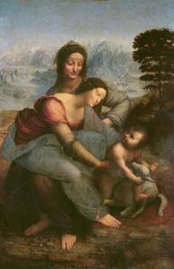 Reproducere Virgin and Child with St. Anne, c.1510, Leonardo da Vinci