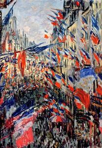 Reproducere The Rue Saint-Denis, Celebration of June 30, 1878, Claude Monet
