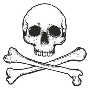 Ilustrație vector illustration of skull and crossbones, Mehmet Şeşen