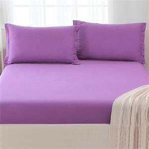 Husa pat Kotonia Home - 2 persoane, ranforce color uni, 100% bumbac, pentru saltea 180x200+30 cm, lila nu