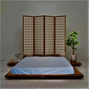 Husa pat Kotonia Home - 2 persoane, ranforce color uni, 100% bumbac, pentru saltea 180x200+30 cm,gri