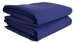 Husa pat Kotonia Home - 2 persoane, ranforce color uni, 100% bumbac, pentru saltea 180x200+30 cm, albastru