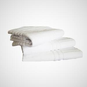Pachet 3 prosoape Kotonia Home Waves 3 - pentru picioare - 100% Bumbac, 50x70 cm, alb, 500g/mp