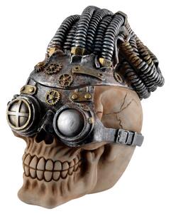 Statueta/ Cutie Bijuterii Craniu Steampunk PunkBox 17 cm