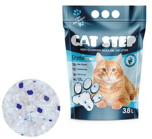 Gunoi pentru pisici cu gel de siliciu Cat StepCrystal Blue 1,67 kg, 3,8 l