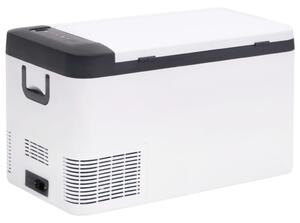 Ladă frigorifică cu mâner și adaptor, alb-negru, 18 L, PP și PE