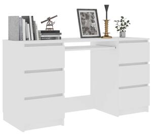 Birou de scris, alb, 140x50x77 cm, lemn prelucrat