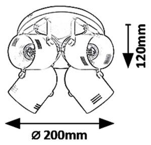 Rabalux 7014 - Lampă spot MINUET 4xE14/40W/230V
