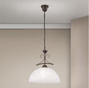 Orion - Lustra pe lanț RULA 1xE27/40W/230V, diametru 35 cm, alb/bronz