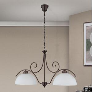 Orion - Lustra suspendată pe lanț RULA 2xE27/40W/230V alb/bronz