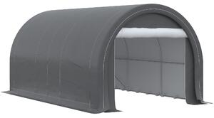 Outsunny Șopron Auto, Cort de Depozitare Portabil de Mare Capacitate cu Ușă, Copertina PE Anti-UV pentru Mașină, Barcă, Motocicletă, 3x5 m, Gri