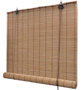 Jaluzea tip rulou, maro, 100 x 220 cm, bambus