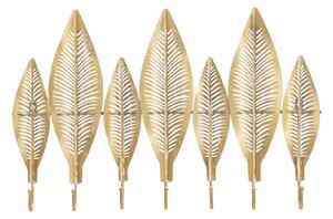 Cuier cu frunze gold 65X42,5X6 cm