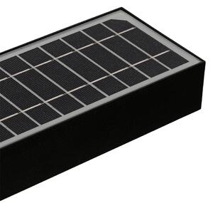 Aplică neagră de exterior cu faza scurtă și senzor solar - Kayo