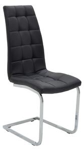 Scaun Bucatarie/Dining Frankos Piele Ecologica Negru
