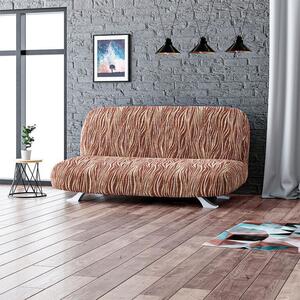 Huse bielastice UNIVERSO NOU dungi maro 2fotoliu cu manere de lemn (l. 80 -140 cm)