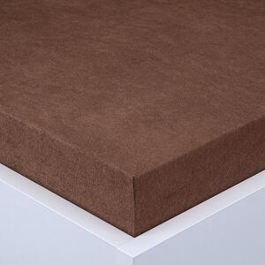 Cearşaf cu elastic frotir EXCLUSIVE maro închis 90 x 200 cm