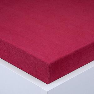 Cearşaf cu elastic frotir EXCLUSIVE culoarea vinului 160 x 200 cm