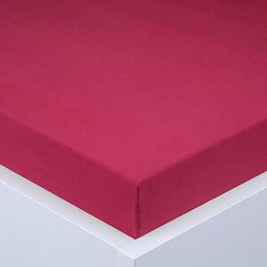 Cearşaf cu elastic jersey EXCLUSIVE culoarea vinului 90 x 200 cm