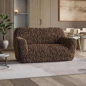 Huse bielastice VELVET maro fotoliu dublu (l. 120 - 160 cm)