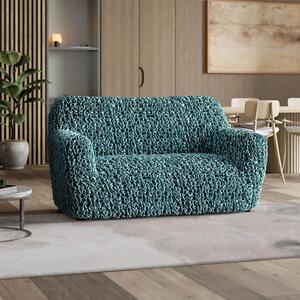 Huse bielastice VELVET petrol fotoliu dublu (l. 120 - 160 cm)