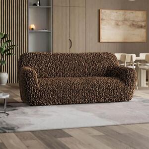 Huse bielastice VELVET maro fotoliu triplu (l. 170 - 220 cm)