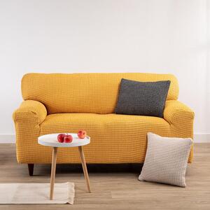 Huse super elastice RUBINIA aurii fotoliu dublu (l. 140 - 180 cm)