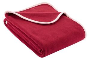 Pătură fleece culoarea vinului