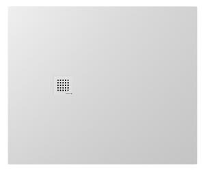 Polysan Polysan, cadă de duș TRENECA din marmură turnată cu posibilitate de reglare a dimensiunii 120x100cm, alb mat, 84313.11